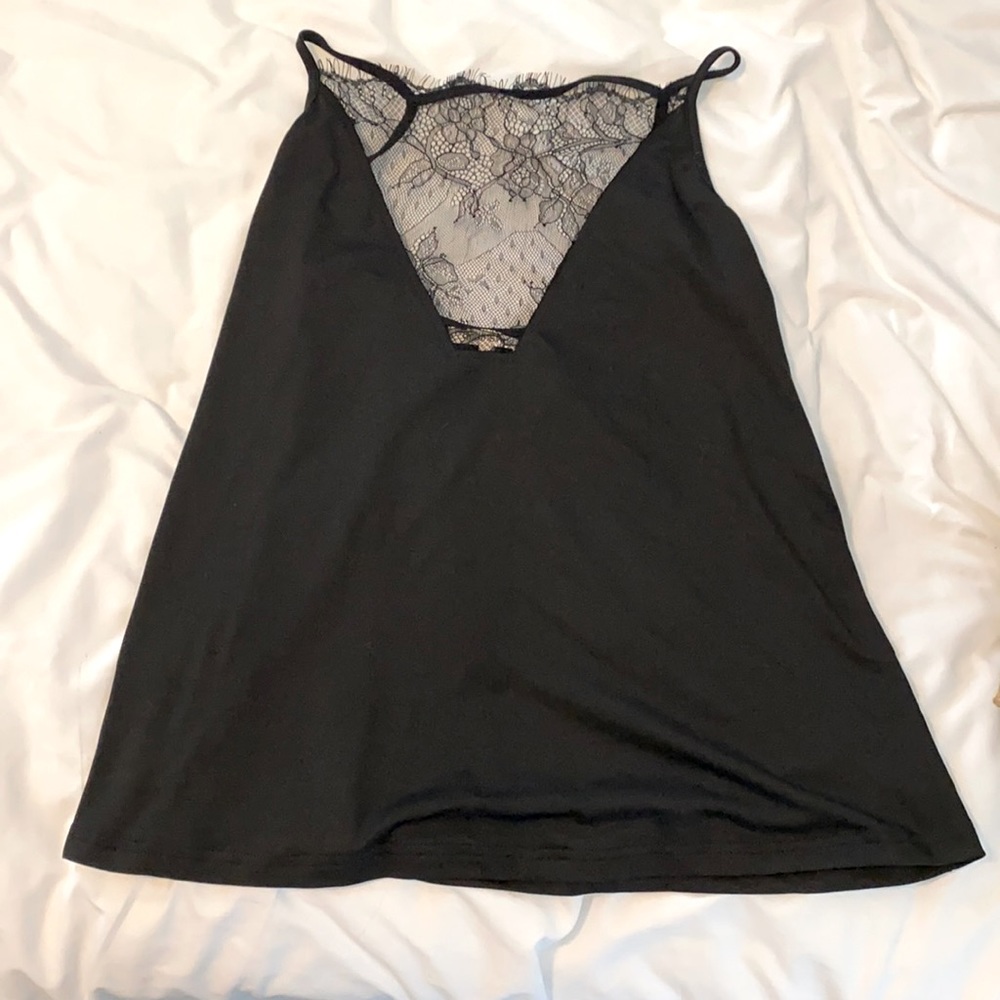 Boutique Black Silk Cami